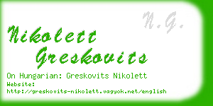 nikolett greskovits business card